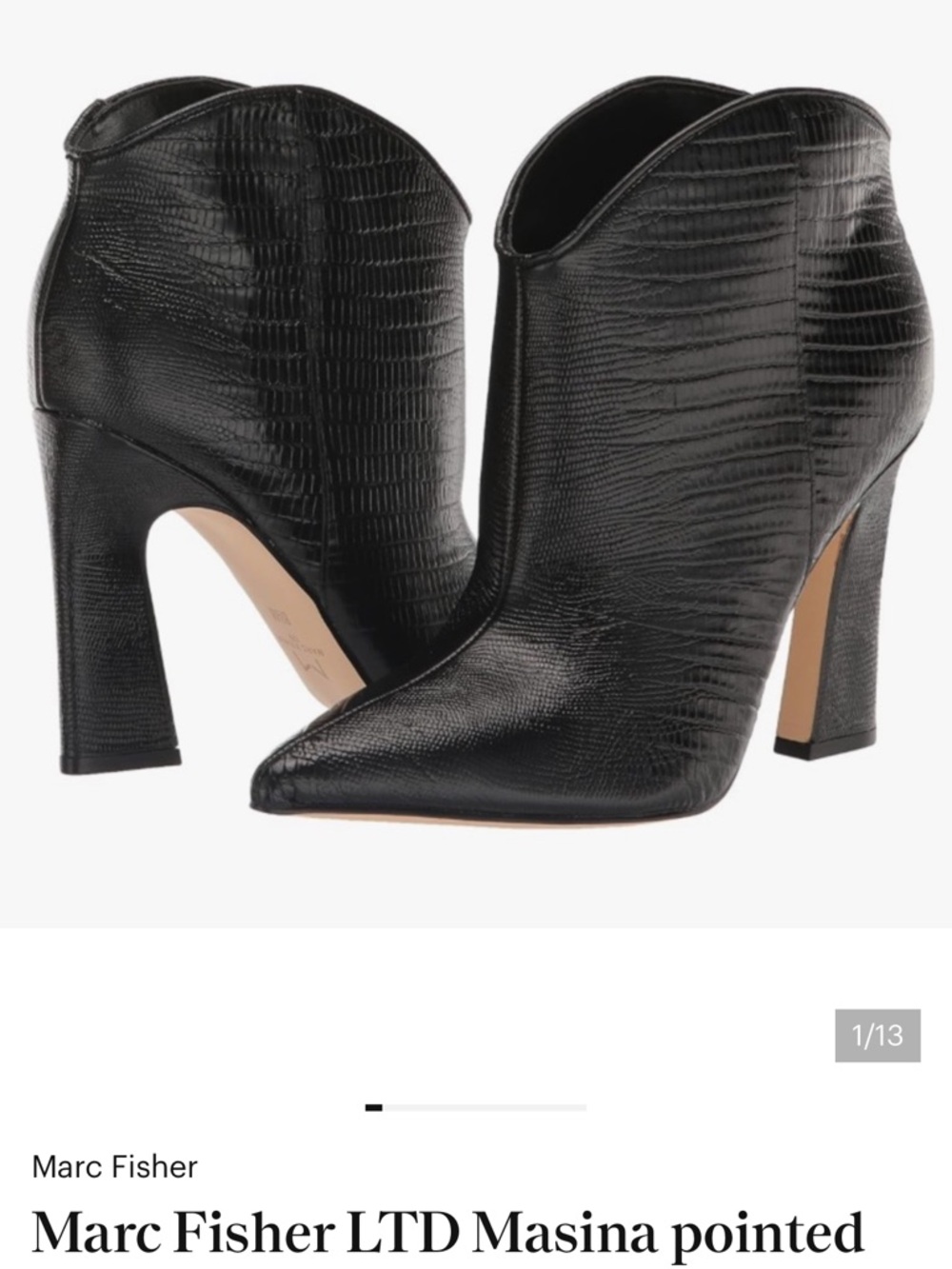 Marc Fisher LTD Masina pointed toe bootie